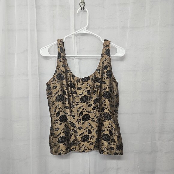 Vintage Dana Buchman Y2K Tank Floral Goth Whimsigoth Dark Coquette 6 - Picture 7 of 10